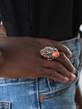 Paparazzi Jewelry Accessories - Desert Nest - Orange Ring - Vintage